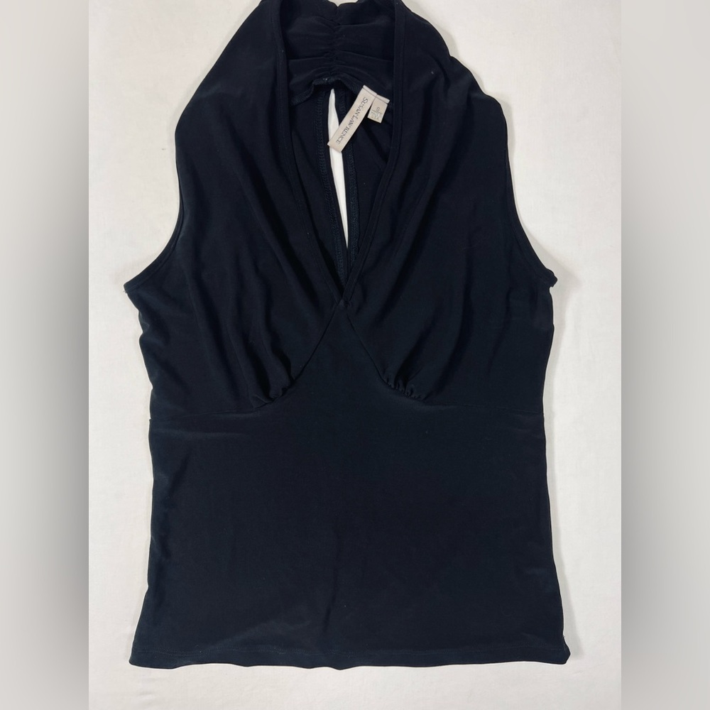 Y2K Black Keyhole Ruched Tank Top